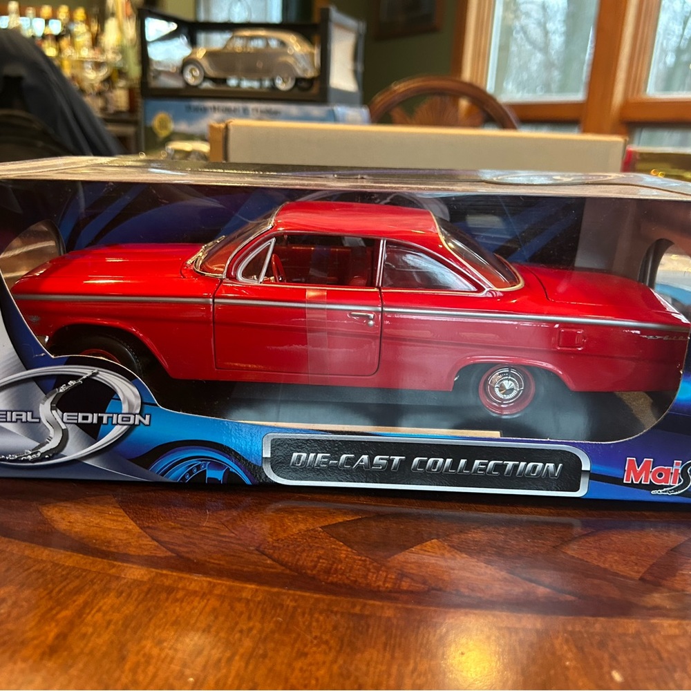 1962 chevy bel air Red Die-Cast Model Car